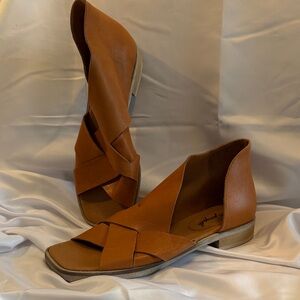 Free People Brown Leather Sandals
